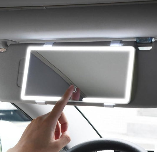 Car Makeup Mirror with LED Lights